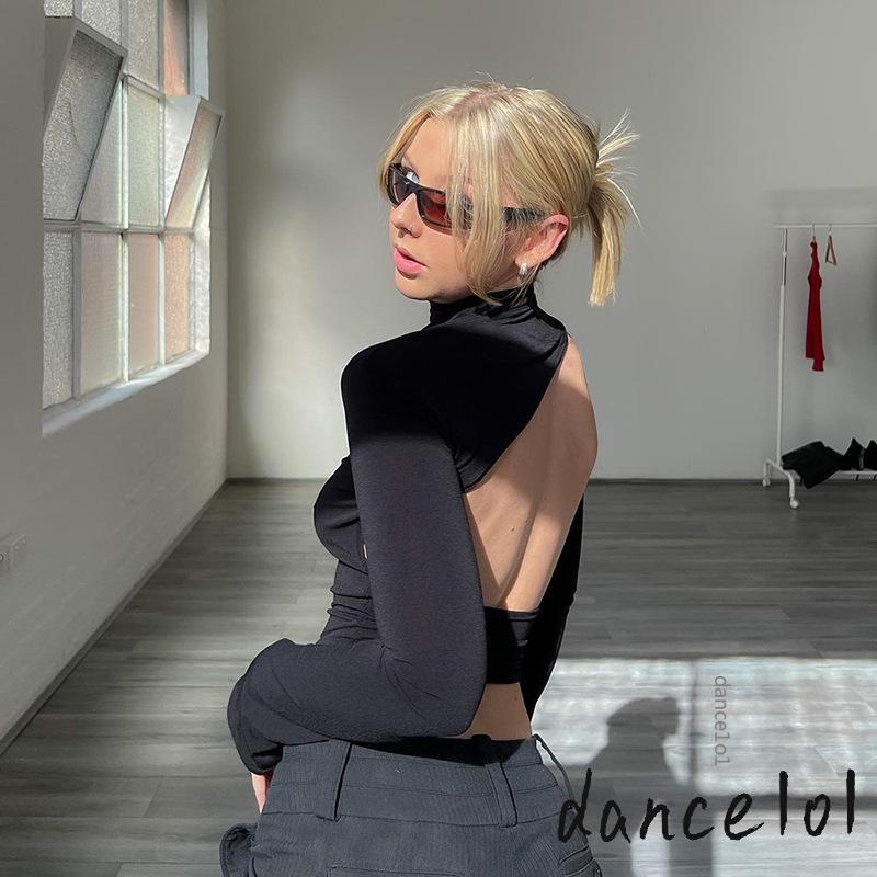 Áo Múa 1O1 Tay Dài Hở Lưng Màu Sắc Đơn Giản Cho Nữ