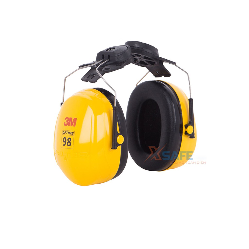 Chụp tai chống ồn 3M H9P3E độ giảm ồn 23dB, bảo vệ tai, gắn mũ bảo hộ, ôm kín khít vành tai người dùng - chính hãng