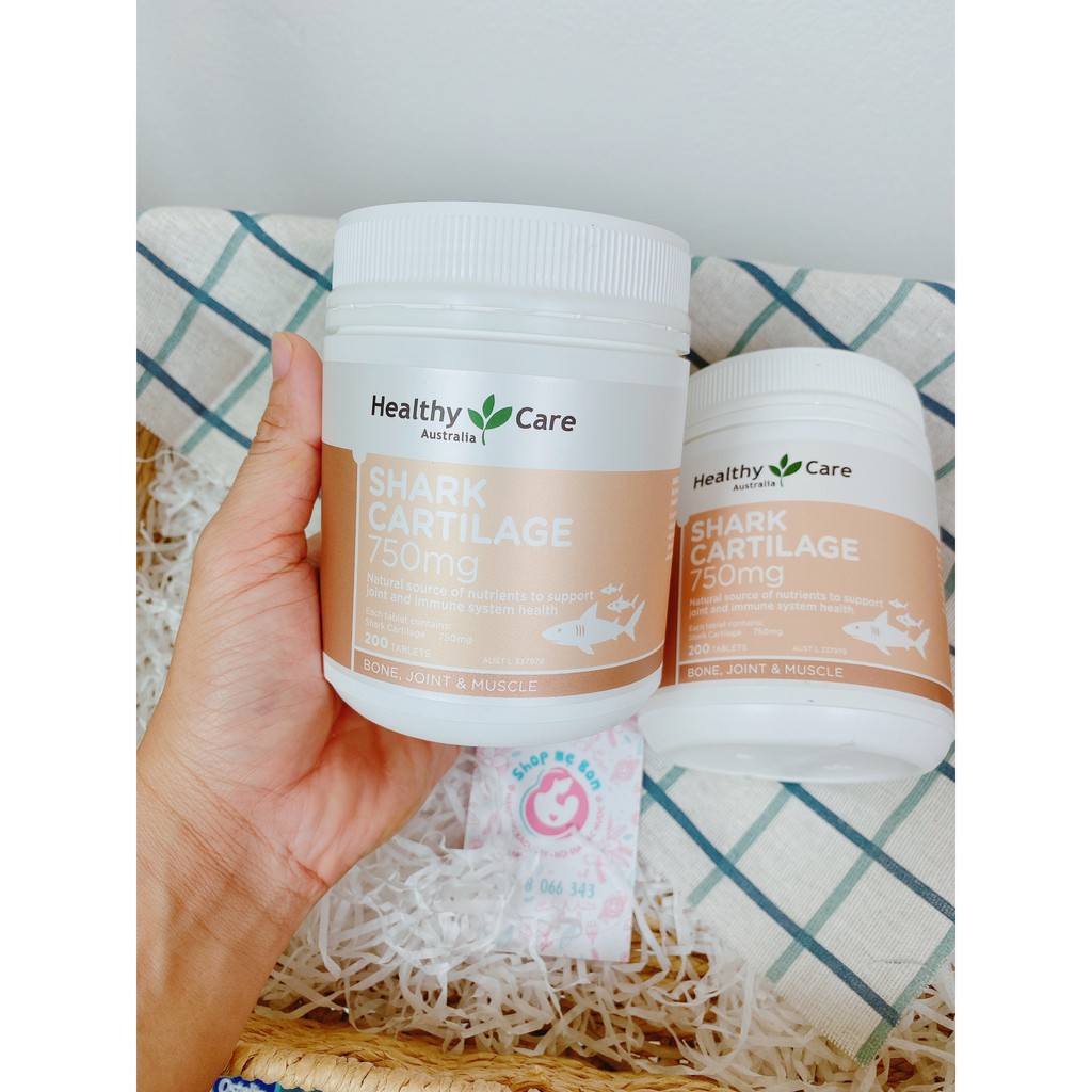 Sụn vi cá mập Healthy Care  200 viên của úc mẫu mới nhất. hỗ trợ xương khớp cho người lớn tuổi