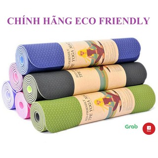 Thảm yoga, thảm tập gym 2 lớp 6mm – thảm chính hãng Eco Friendly - bảo hành 365 ngày