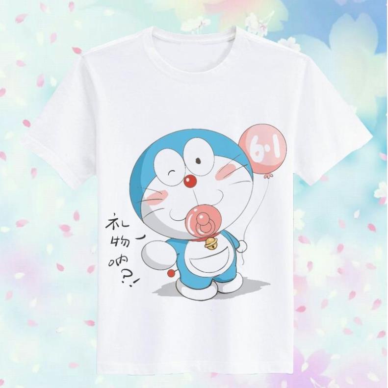 Áo Thun Tay Lửng Hoạt Hình DORAEMON Dễ Thương chất đẹp l1