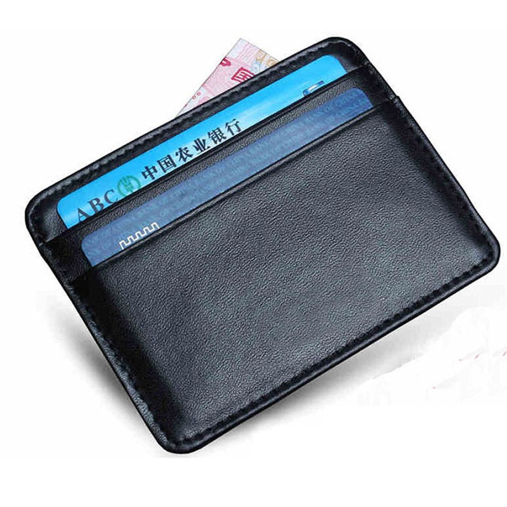 Ví đựng thẻ cao cấp giả da màu đen thời trang