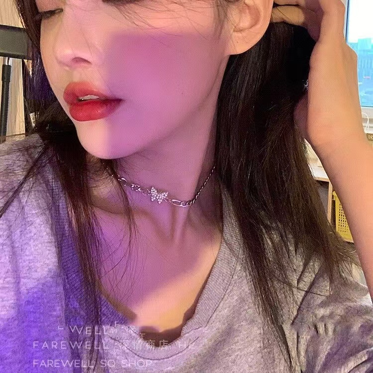 iF YOU Vòng cổ Mặt Hình Bướm Phong Cách Vintage Ngọt Ngào Thời Trang Cho Nữ