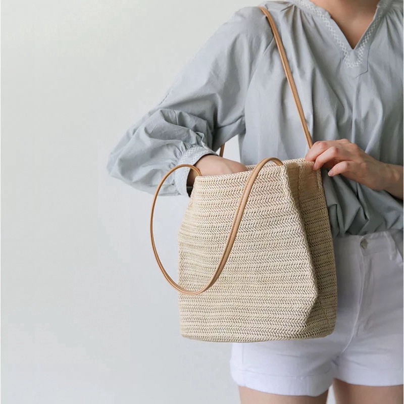 Túi xách đan mây phong cách Hàn Quốc thời trang cho nữ