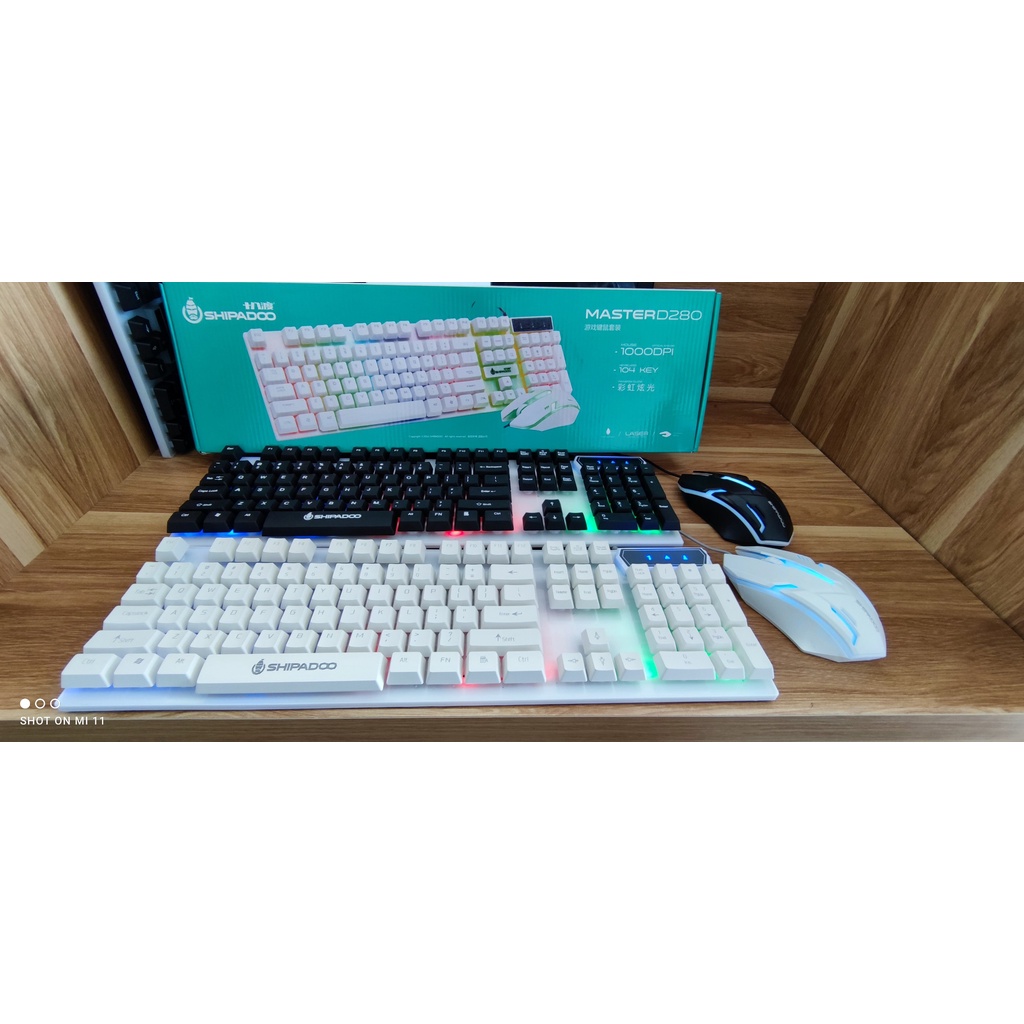 [ BÁN NHIỀU NHẤT ] Bộ bàn phím kèm chuột máy tính - bàn phím SHIPADOO D280 Cao Cấp Tích Hợp Đèn Led Siêu Đẹp