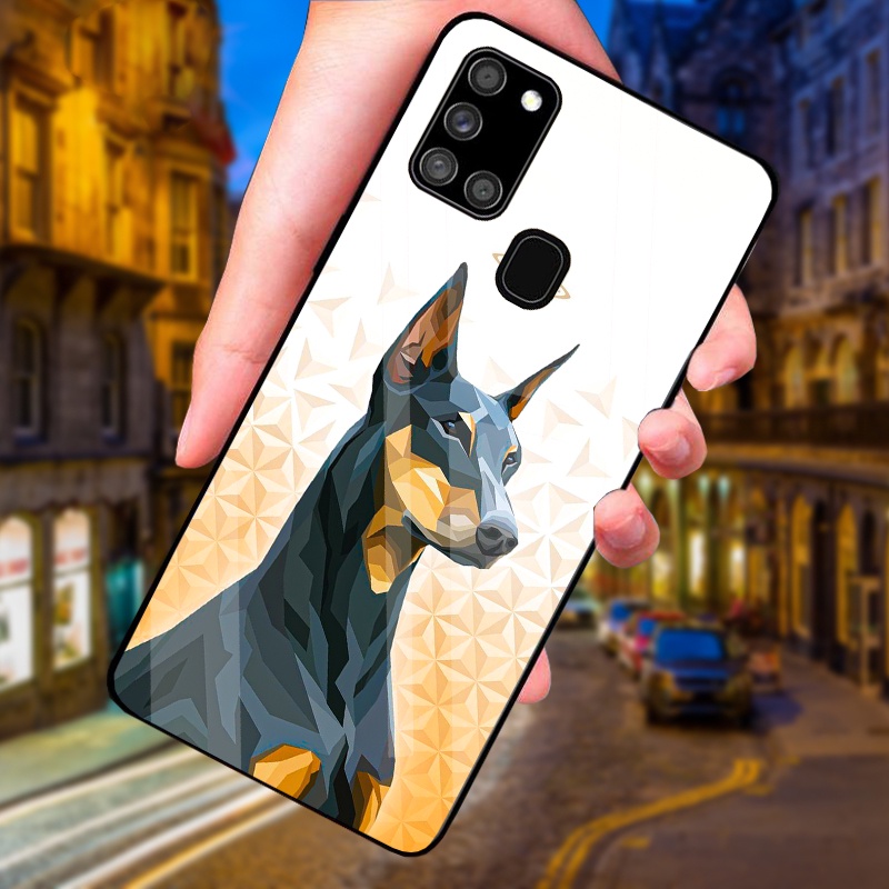 Ốp Lưng Samsung A21S, M30S, M31, M21 Mặt kính cường cao cấp, sáng bóng, Thiết kế độc quyền