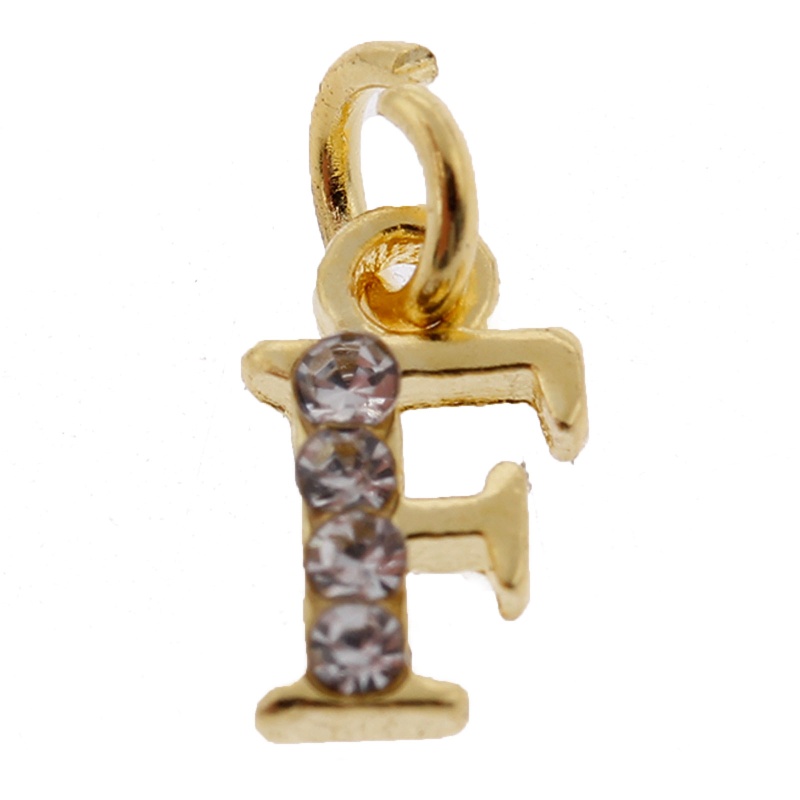 Sa Khuyên Xỏ Trang Trí Móng Tay Hình Chữ Cái Đính Đá Thời Trang