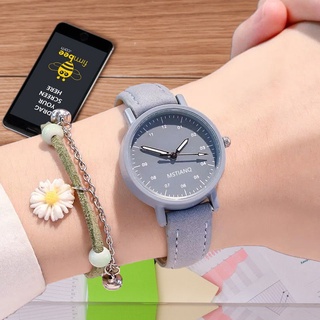 Đồng Hồ Quartz Nữ Dây Da Mặt Tròn