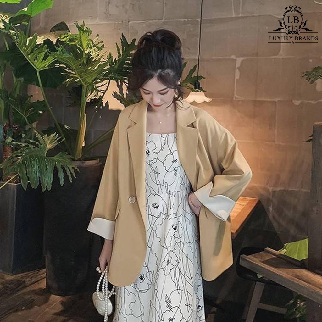 [CÓ SẴN] Áo khoác nữ dáng vest blazer chất đẹp dày dặn dáng basic một cúc trơn | BigBuy360 - bigbuy360.vn