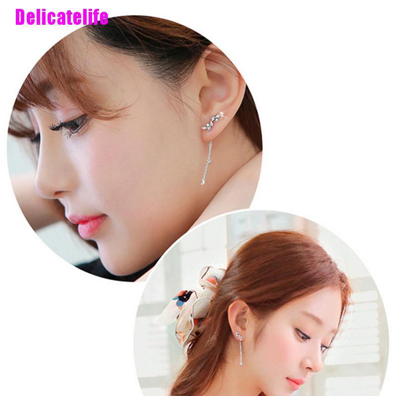 Bông tai dáng dài hình chiếc lá thời trang phong cách Hàn Quốc cho nữ