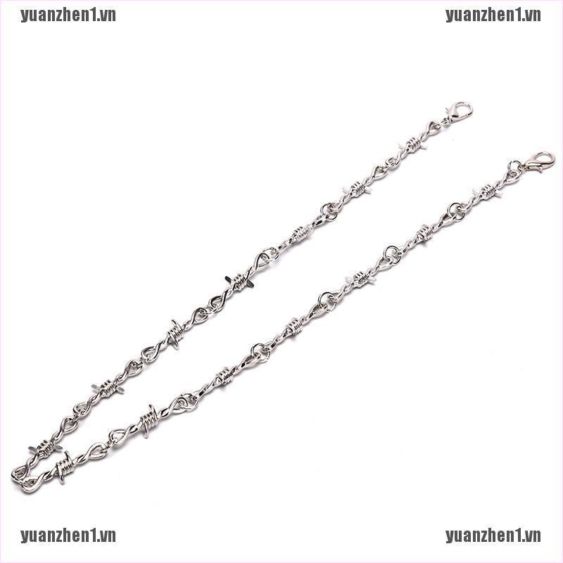 [YUANZHEN1] Vòng Cổ Dây Gai Phong Cách Hip Hop Punk Cho Nam Và Nữ