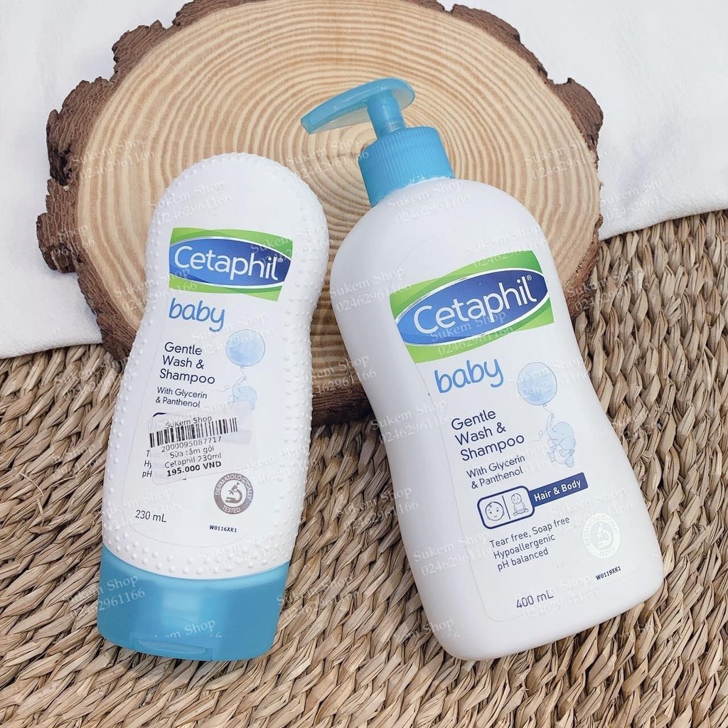 Sữa tắm Cetaphil 230ml và 400ml cho bé