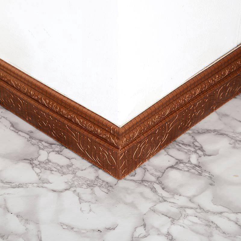 3D Pattern Wall Sticker / Self-adhesive skirting wall sticker / 3D Embossed Foam Baseboard Wall Sticker / soft foam Floor Waist Line Skirting Board Wallpaper Stickers / Room Decoration