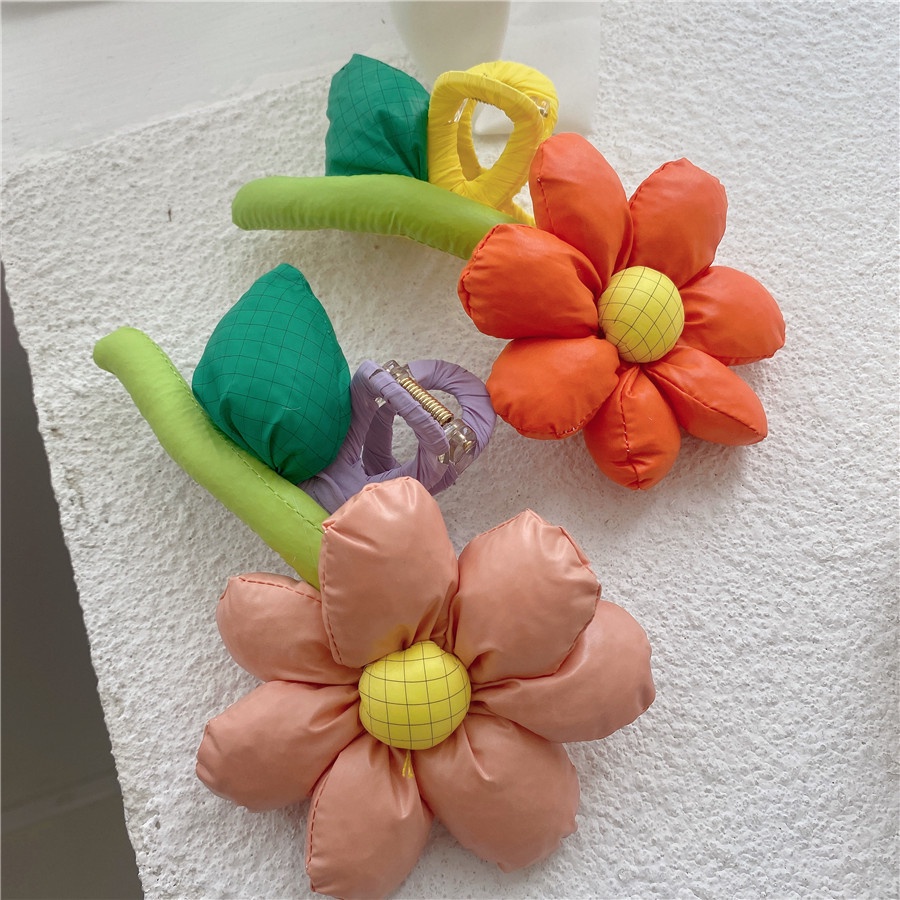 Kẹp Tóc Hình Hoa Hướng Dương Màu Sắc Ngọt Ngào Thời Trang Cho Nữ