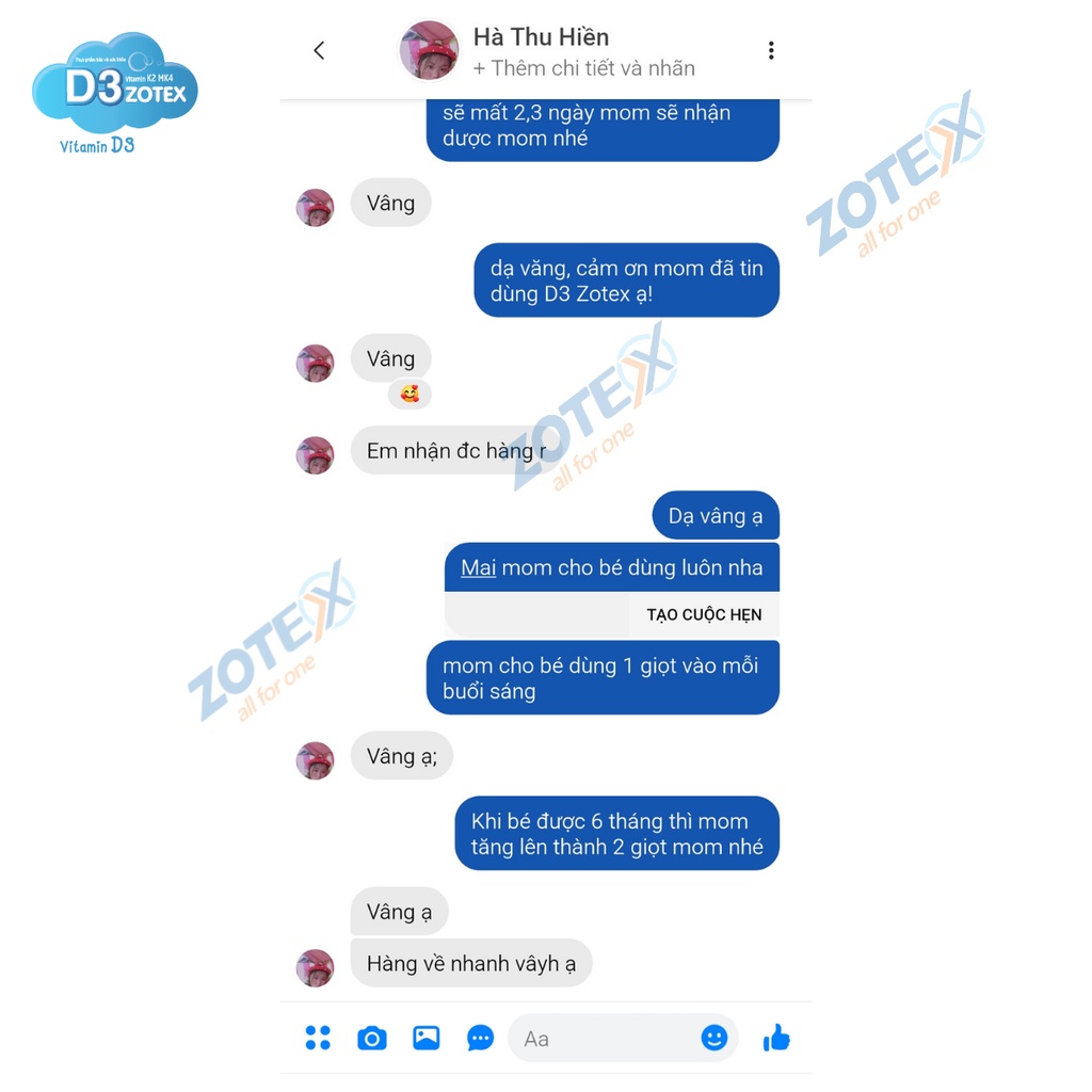 Vitamin D3 K2 MK4 Zotex tăng cường khả năng hấp thu canxi cho bé phát triển hệ xương răng chắc khỏe chống còi xương 30ml