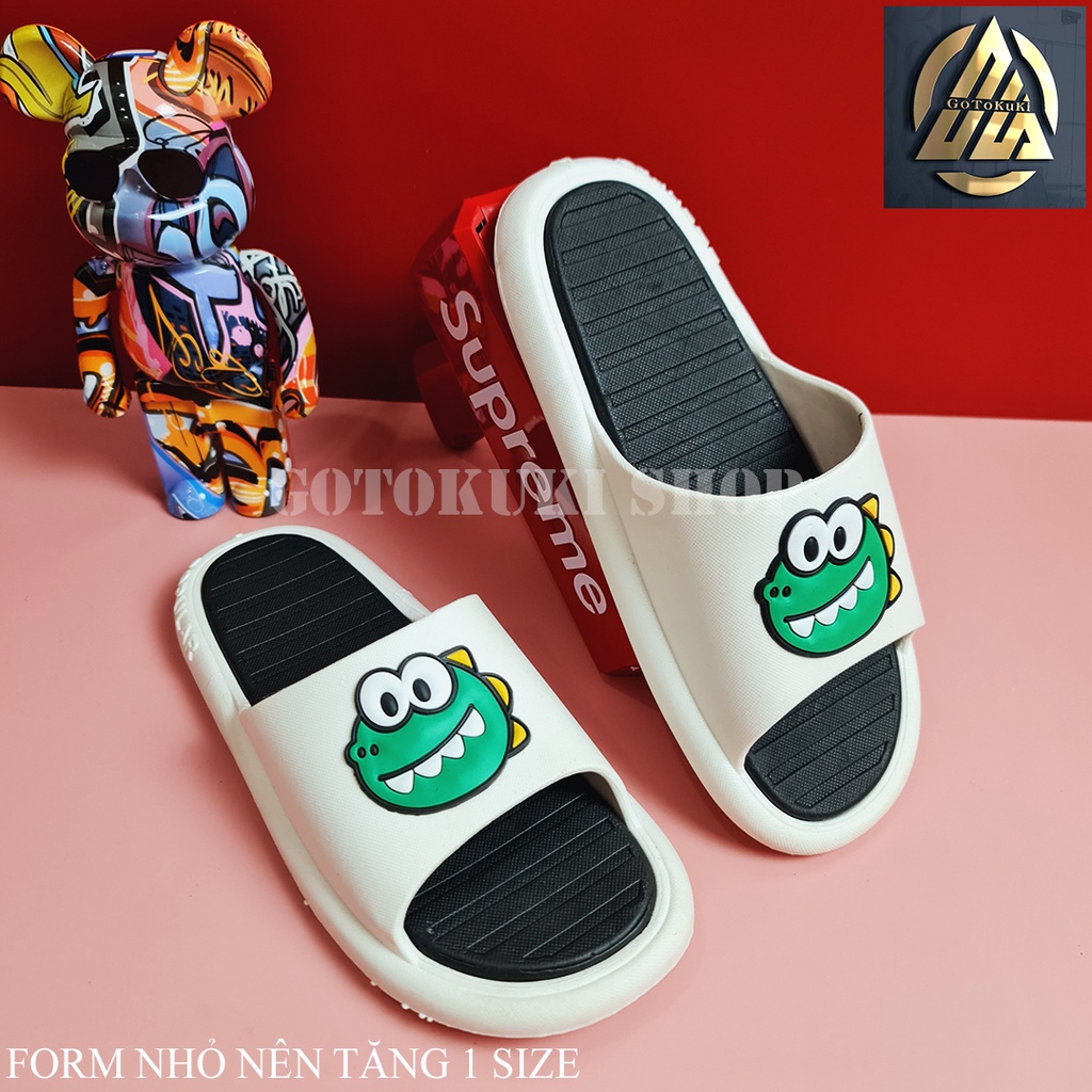 Dép nữ quai ngang đúc nguyên khối cực êm sticker Thỏ dễ thương D7740