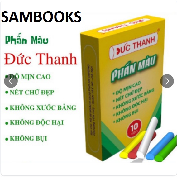 Combo 12 hộp phấn Đức Thanh màu, không bụi (12viên/hộp)