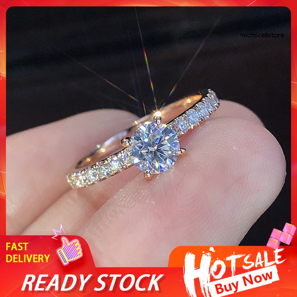 Nhẫn Đính Đá Lấp Lánh Phong Cách Cổ Điển Cho Nữ