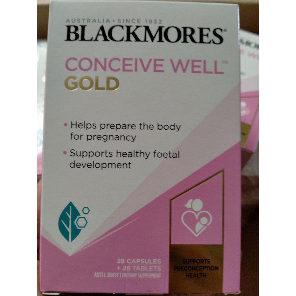 Viên Uống Tăng Khả Năng Thụ Thai BLACKMORES CONCEIVE WELL GOLD, 56 Viên Mẫu Mới - ÚC