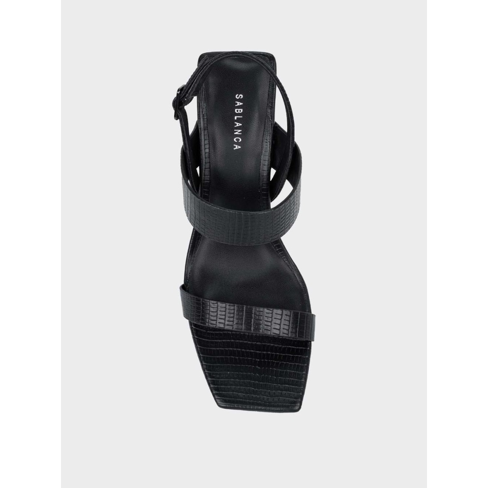 Giày sandal cao gót nữ quai ngang đế cách điệu Sablanca 5050SN0169