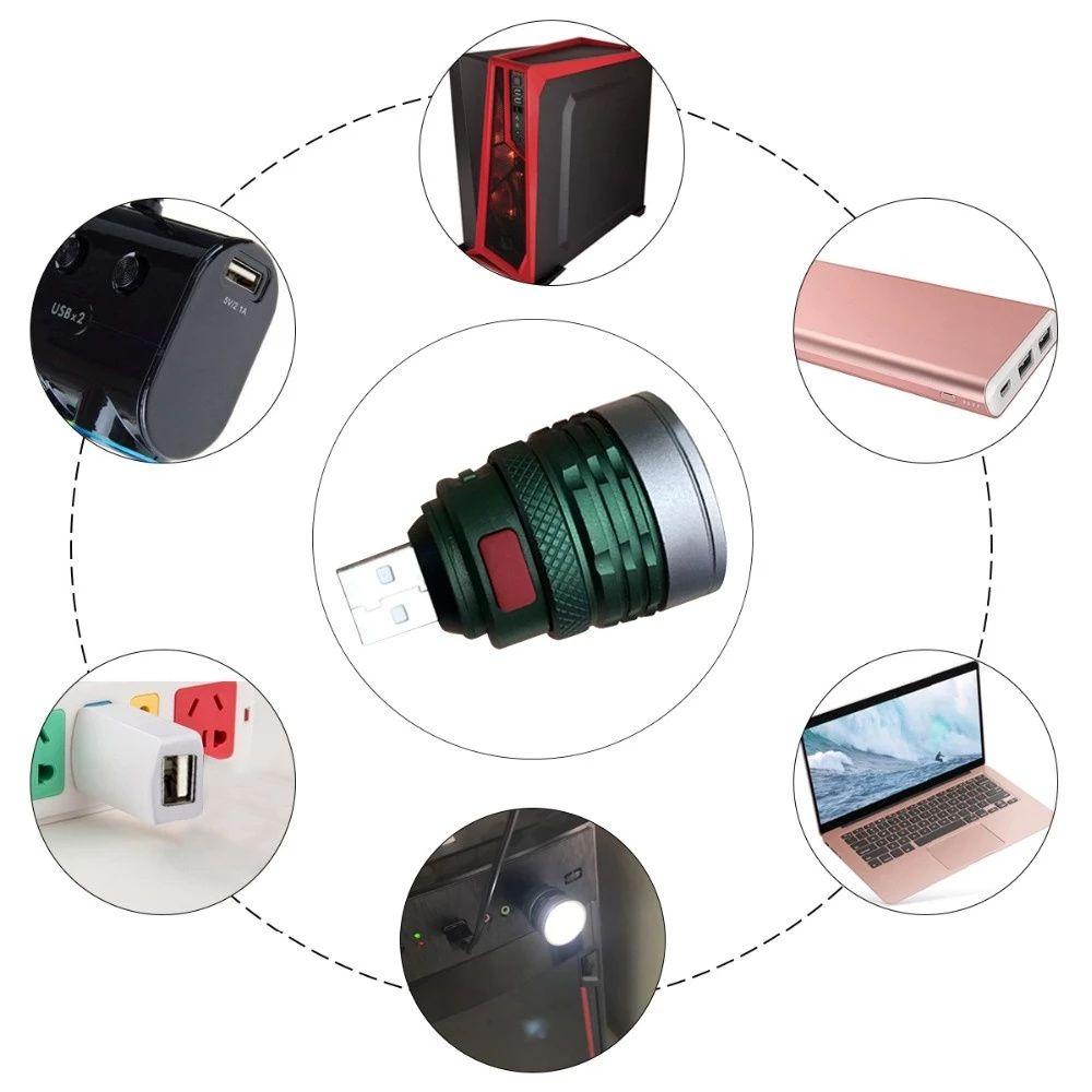 LET Đèn Pin Cổng USB Mini Thiết Kế Tiện Lợi Dễ Dùng