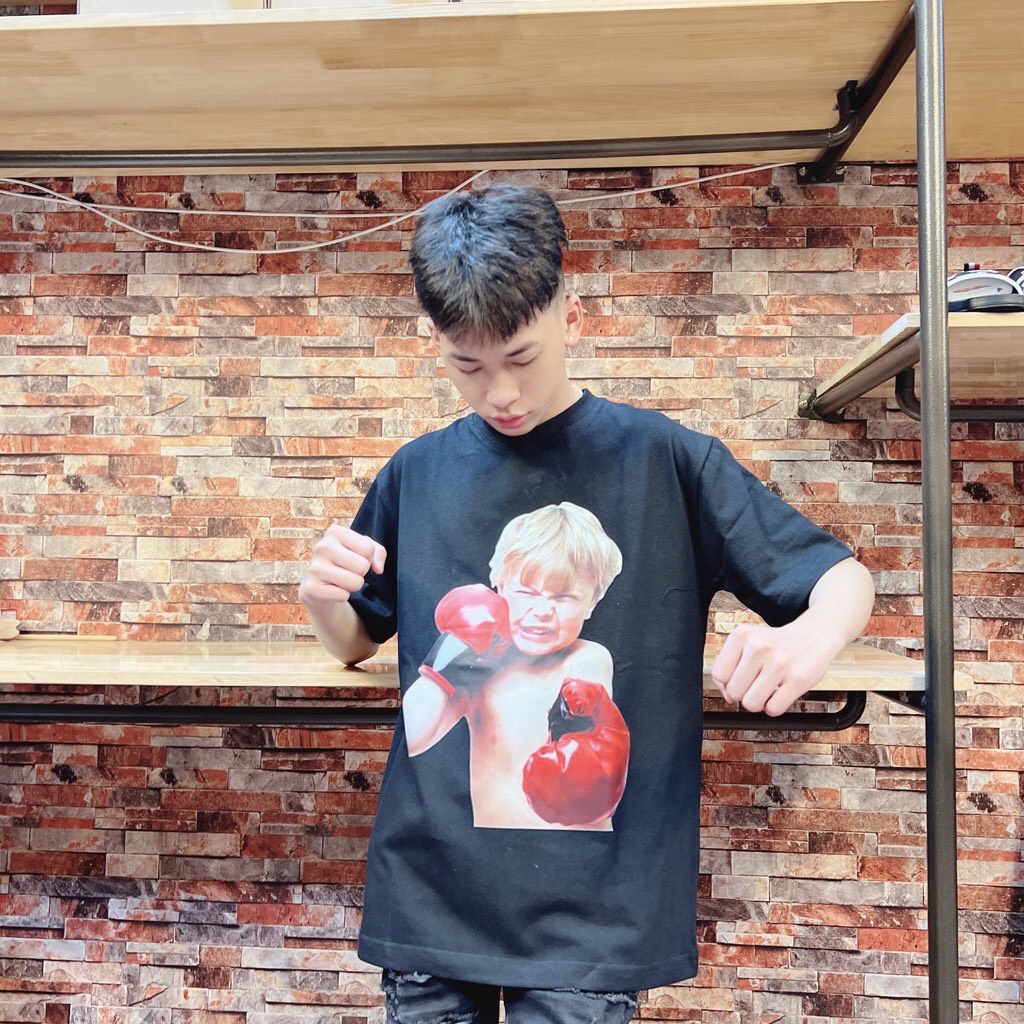 Áo thun tay lỡ , ao phông Boxing Boy chát liệu vải cotton 2 chiều co giãn thoáng mát.