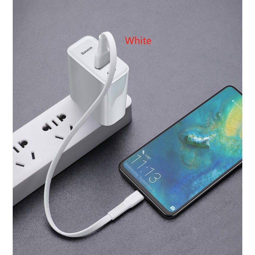 Củ sạc nhanh Baseus 30W 1 USB-C PD 3.0 / 1 USB-A Quick Charge 3.0 (Màu trắng)