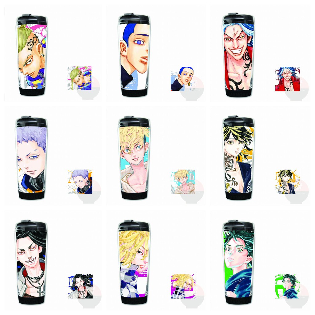 Bình nhựa đựng nước in hình nhân vật TOKYO REVENGERS KỊCH TRƯỜNG CỦA TAKEMICHI anime chibi