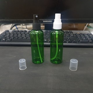 Chai nhựa Pet màu xanh lá 100ml nắp phun sương
