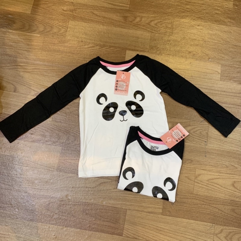 Áo cotton thu đông bé gái, màu trắng, tay phối raglan, hàng dư