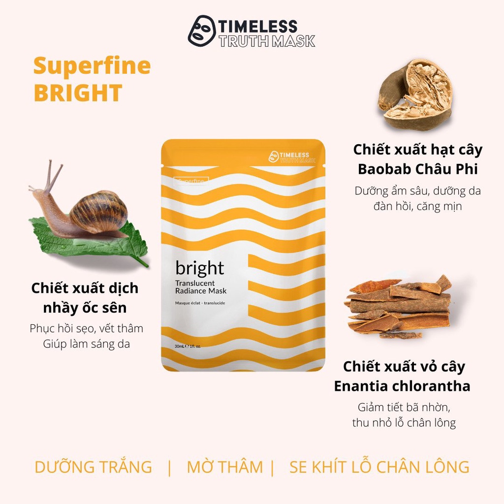 Combo mặt nạ sợi tơ dưỡng trắng collagen Timeless Truth Mask (kèm quà tặng)