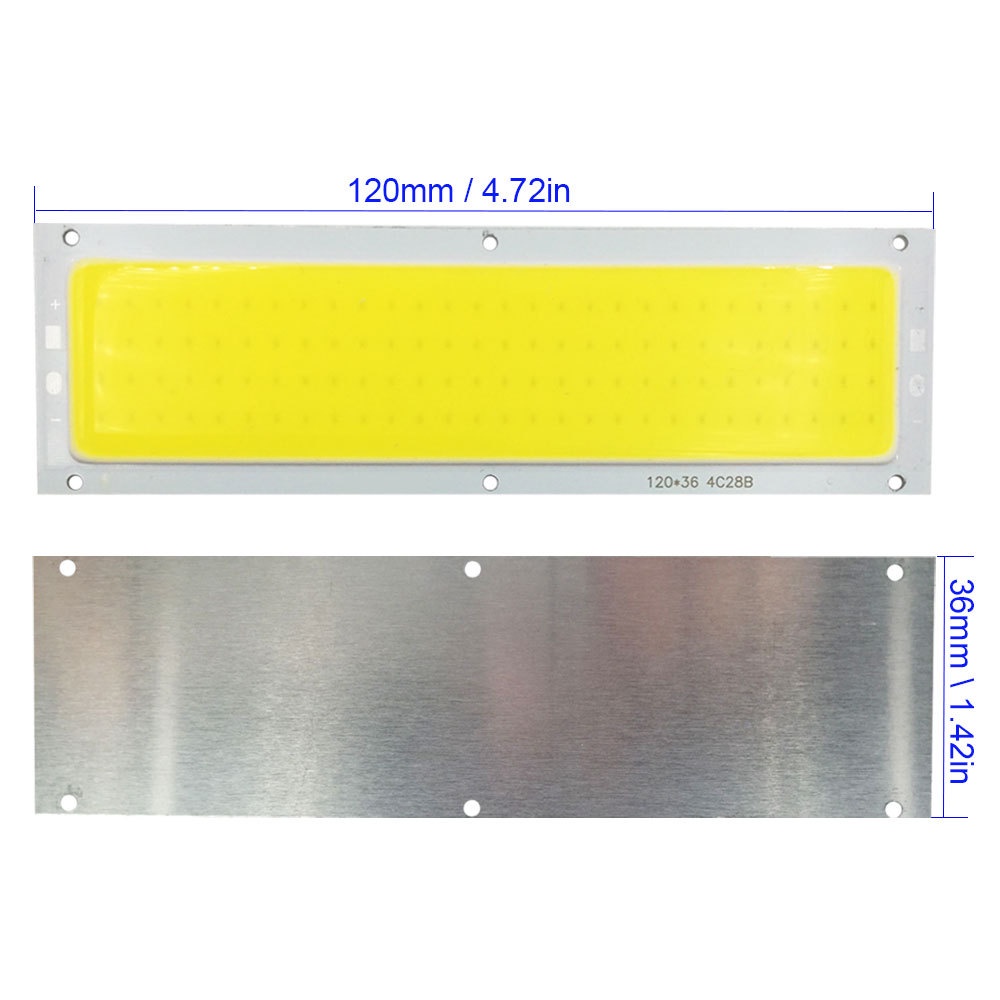 Đèn LED 12V siêu sáng 120x36mm 20w đèn led COB chống nước