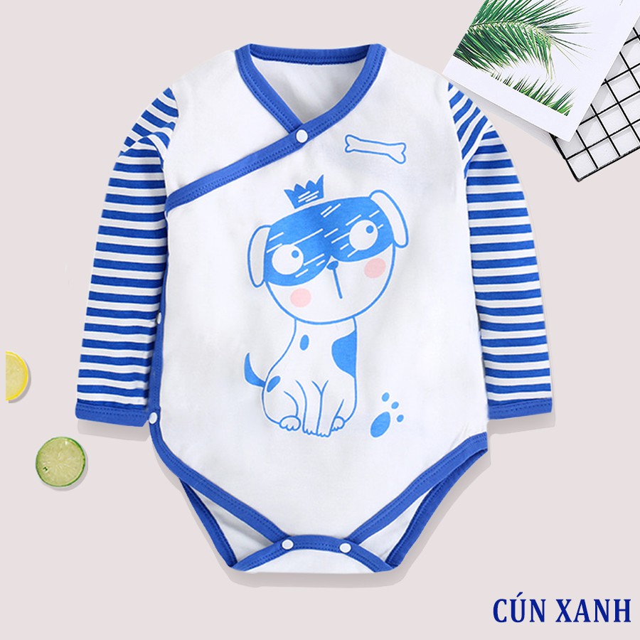 Bodysuit body chip cotton dài tay Cho Bé Trai Bé Gái từ 1-15 tháng TTS211