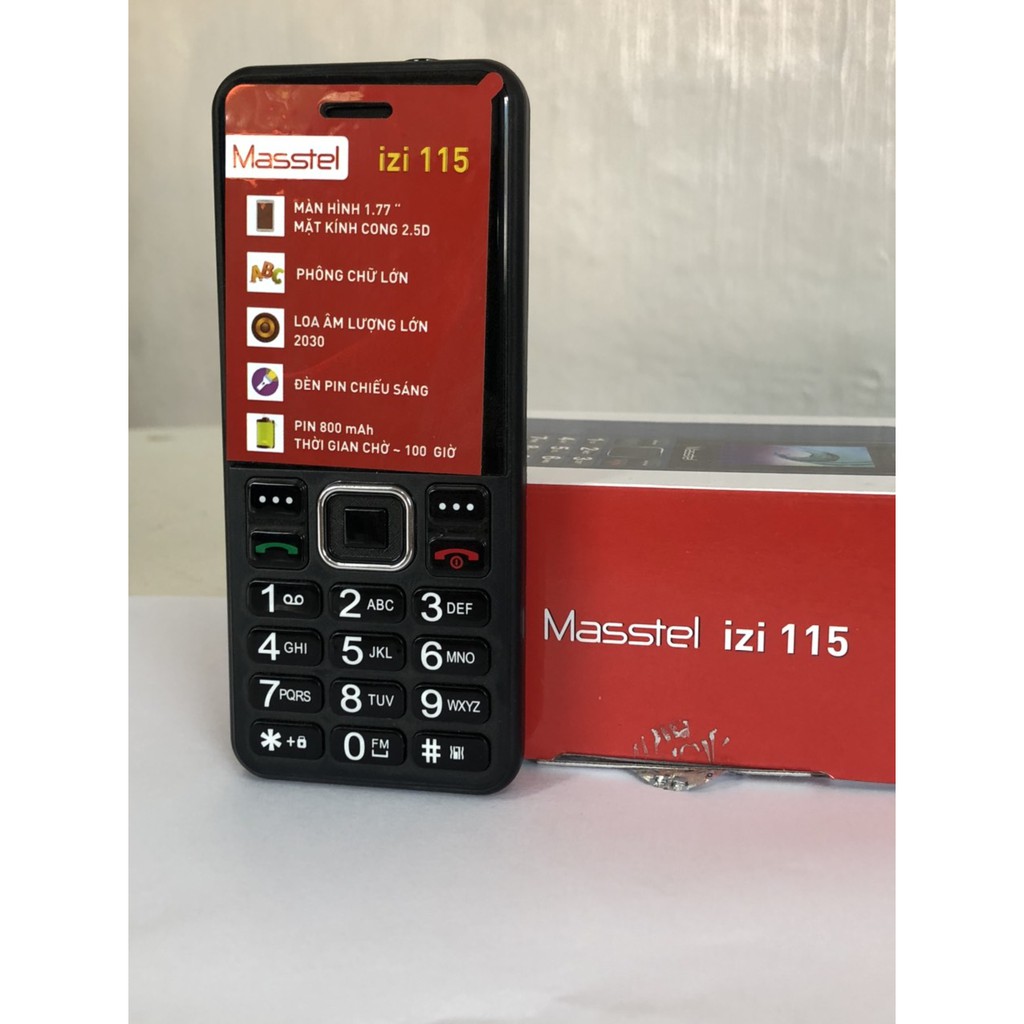 Điện thoại Masstel izi 115 ,sóng khỏe ,2 sim 2 sóng ,loa to ,pin khỏe ,nhỏ gọn ,mẫu mã đẹp