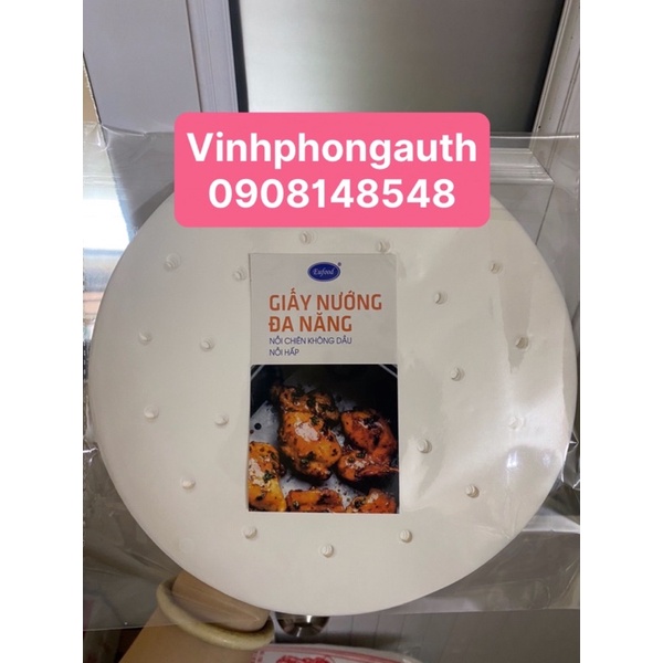 Giấy nướng đa năng cho nồi chiên không dầu nồi hấp Eufood 50 tờ/size ( nhỏ 20cm, lớn 23cm)