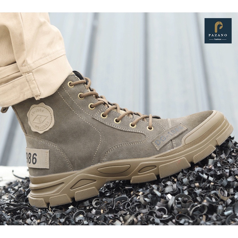 Giày Bảo Hộ Lao Động Jacky 586 Da Lộn Mũi Thép, Đế Chống Đinh, Đế Đúc Nguyên Khối Cao Cấp [Có Video Thực Tế] | BigBuy360 - bigbuy360.vn