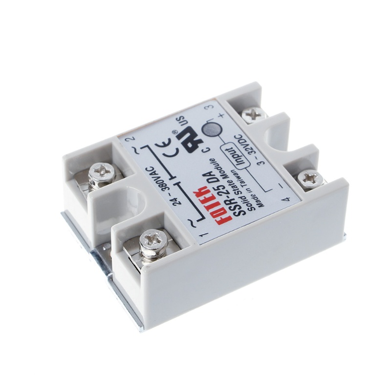 Mô Đun Rơ Le Trạng Thái Rắn SSR-25DA 25A 250V 3-32V DC Đầu Vào 24-380VAC Đầu Ra