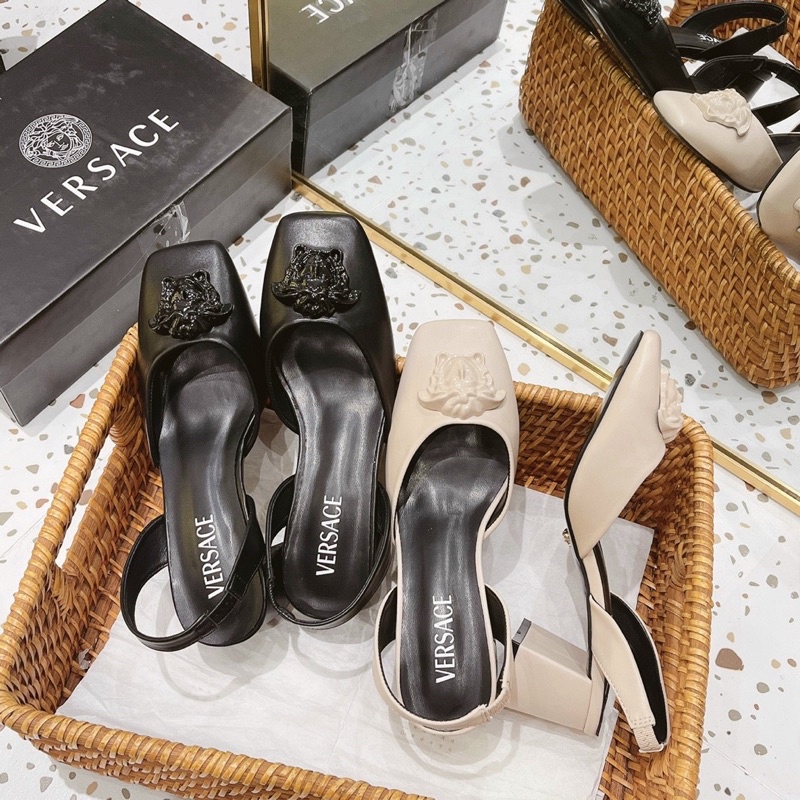 Sandal cao gót versac 5p qccc fullbox