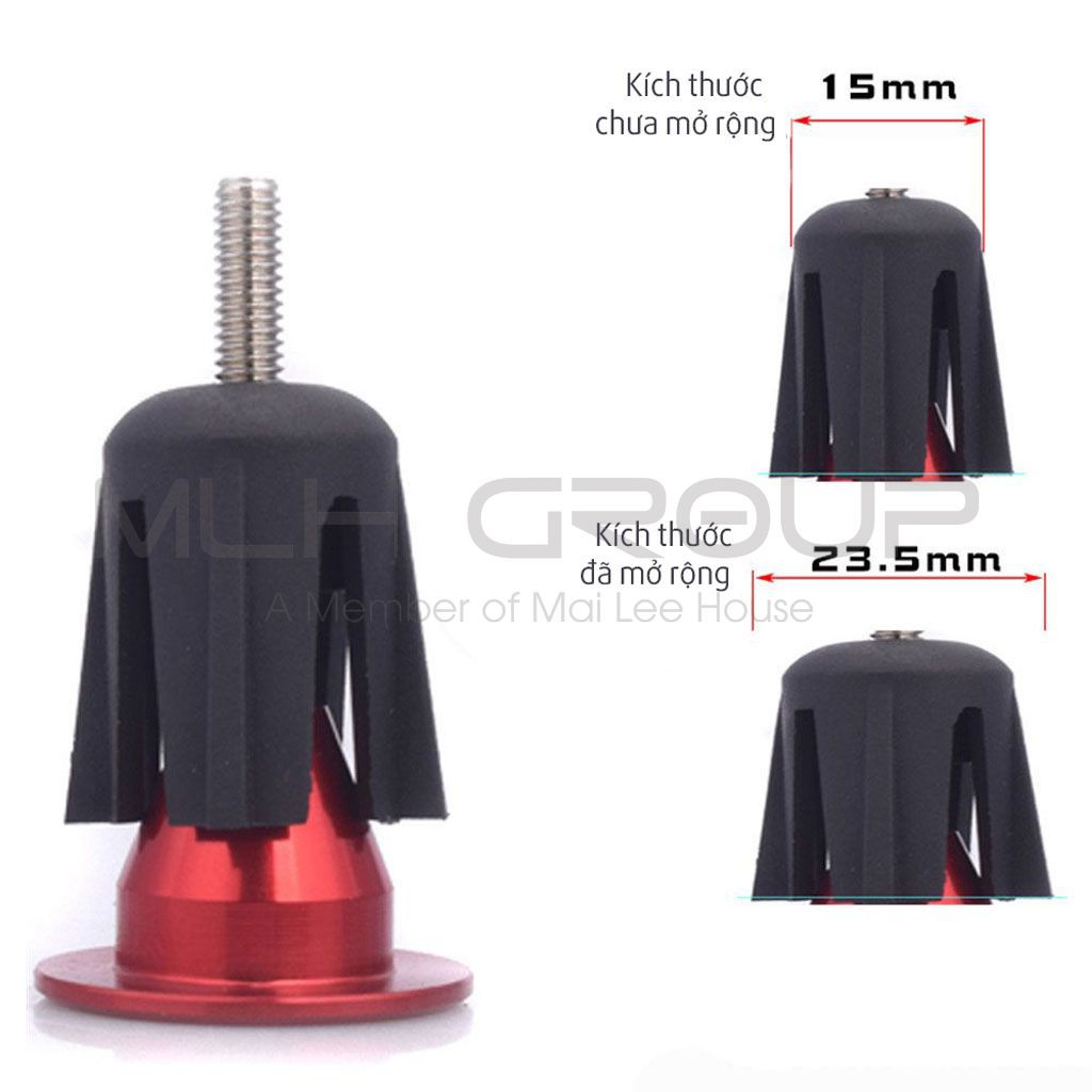 Nút Chặn Tay Lái Xe Đạp Thể Thao Leo Núi MTB Bộ 2 Chiếc Nắp Chụp Tay Lái Hợp Kim Nhôm Bền Bỉ MLH