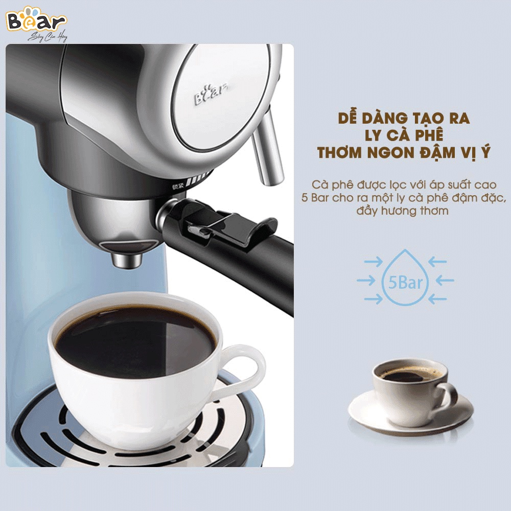 Máy pha cà phê tự động Bear CF-B02V1 (KFJ-A02N1), Bảo hành chính hãng 18 tháng
