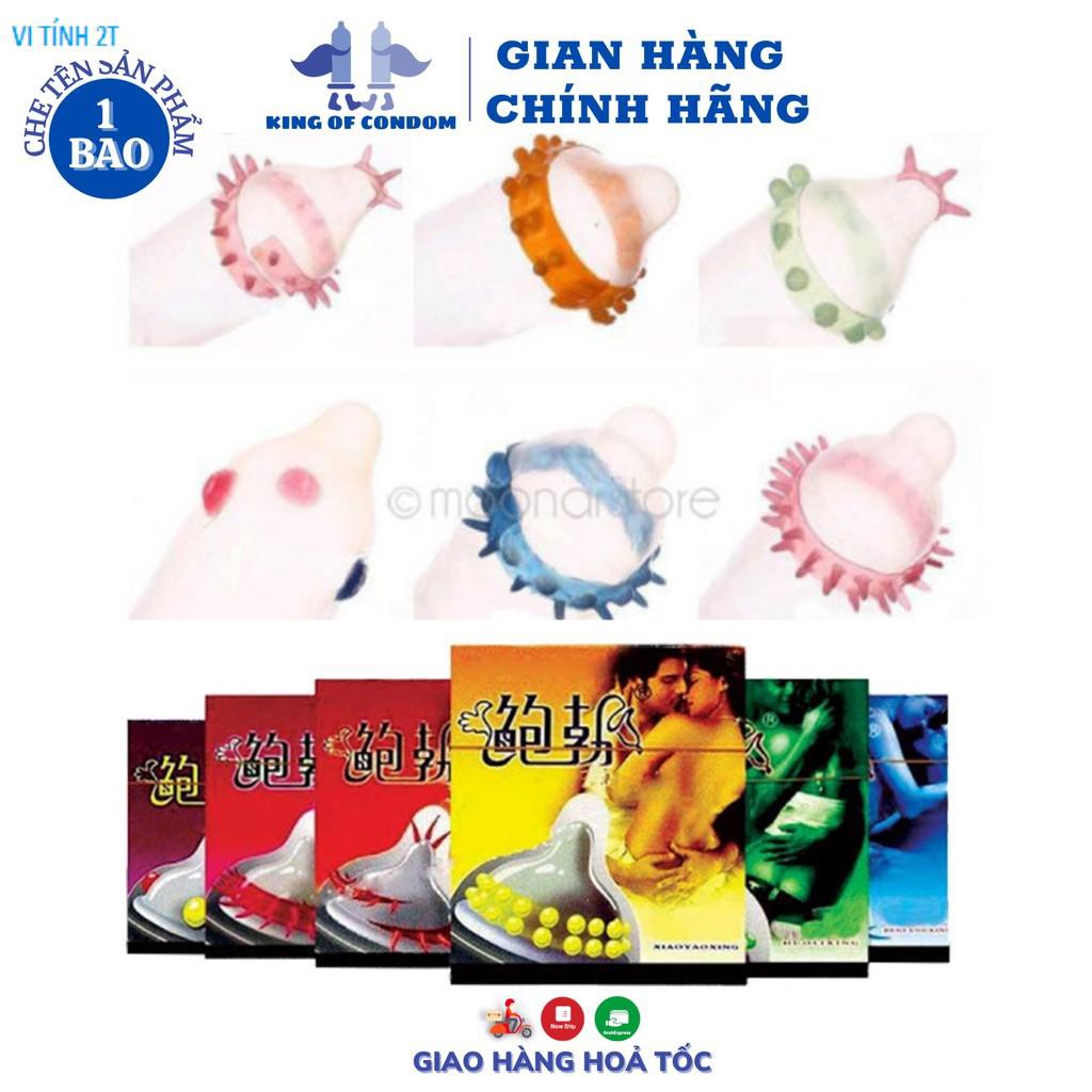 Bao cao su Runbo Gân Gai Bi Râu/Nhiều Gel bôi trơn/Siêu mỏng Tăng kích thước khoái cảm Hộp 1 - KOCODA