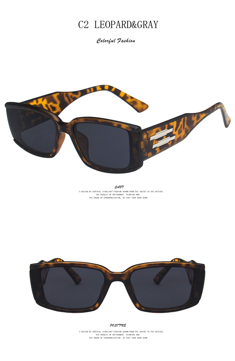 Ins Simple Wild Female Fashion Models Black and White Mixed Colors To Put A Small Box Style Sunglasses