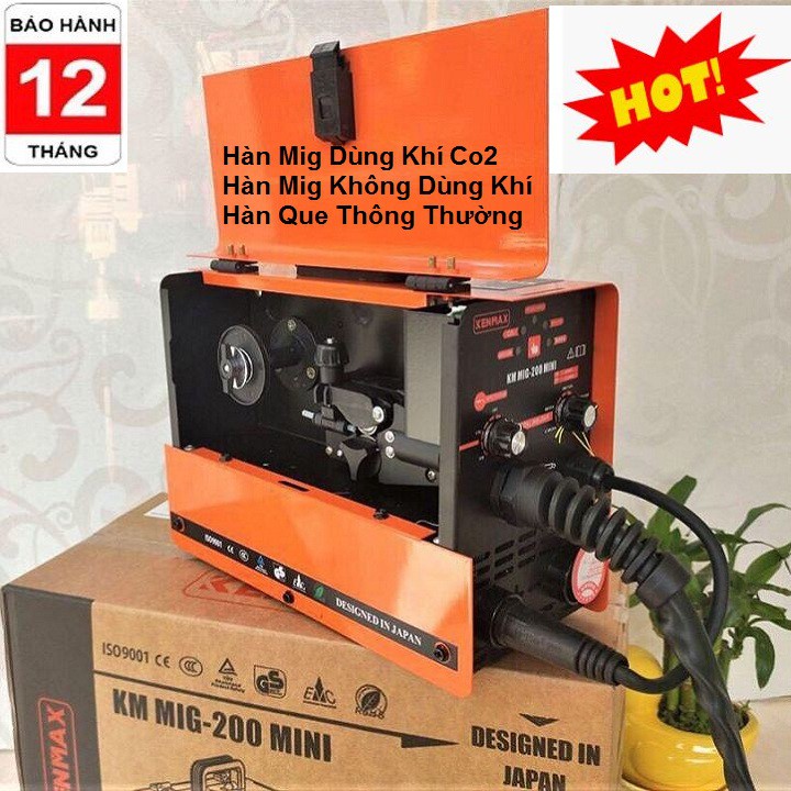 Máy Hàn Khí KenMax Mig-200 Mini, Máy Hàn 3 Chức Năng Tặng Kèm 1 Cuộn Dây 1Kg - Máy Hàn Điện