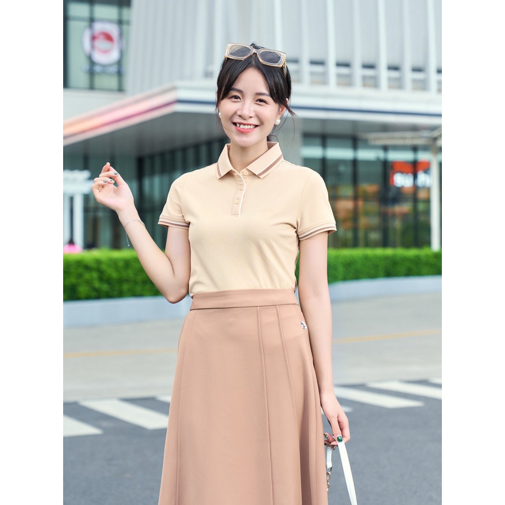Áo Polo Nữ Sợi Se Phối Nẹp Thoáng Mát Mềm Mịn Dáng Đẹp APN5402