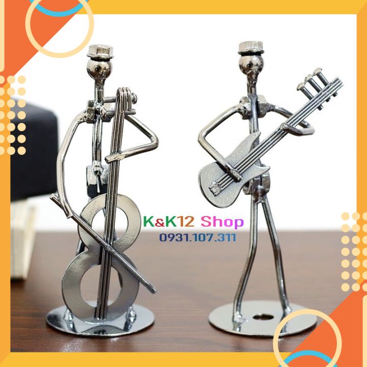 Đồ chơi trang trí để bàn mô hình nghệ sỹ guitar. Bộ sưu tập đồ chơi thủ công mỹ nghệ. Quà tặng SN ý nghĩa.