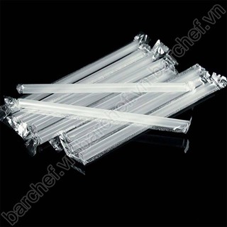 3kg Ống hút TRẮNG phi 12 có màng bọc hút được trân châu (1 bịch hơn 1000 ống)