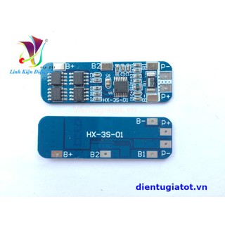 Mạch sạc cân bằng và bảo vệ 3 pin 10A