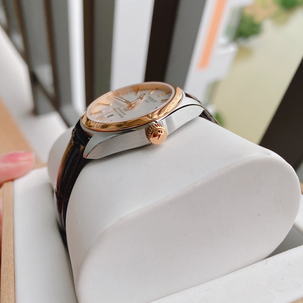 Đồng hồ nữ chính hãng Tissot T101.251.26.036.00 - máy quartz pin Thụy Sĩ - Kính Sapphire - Dây da thật