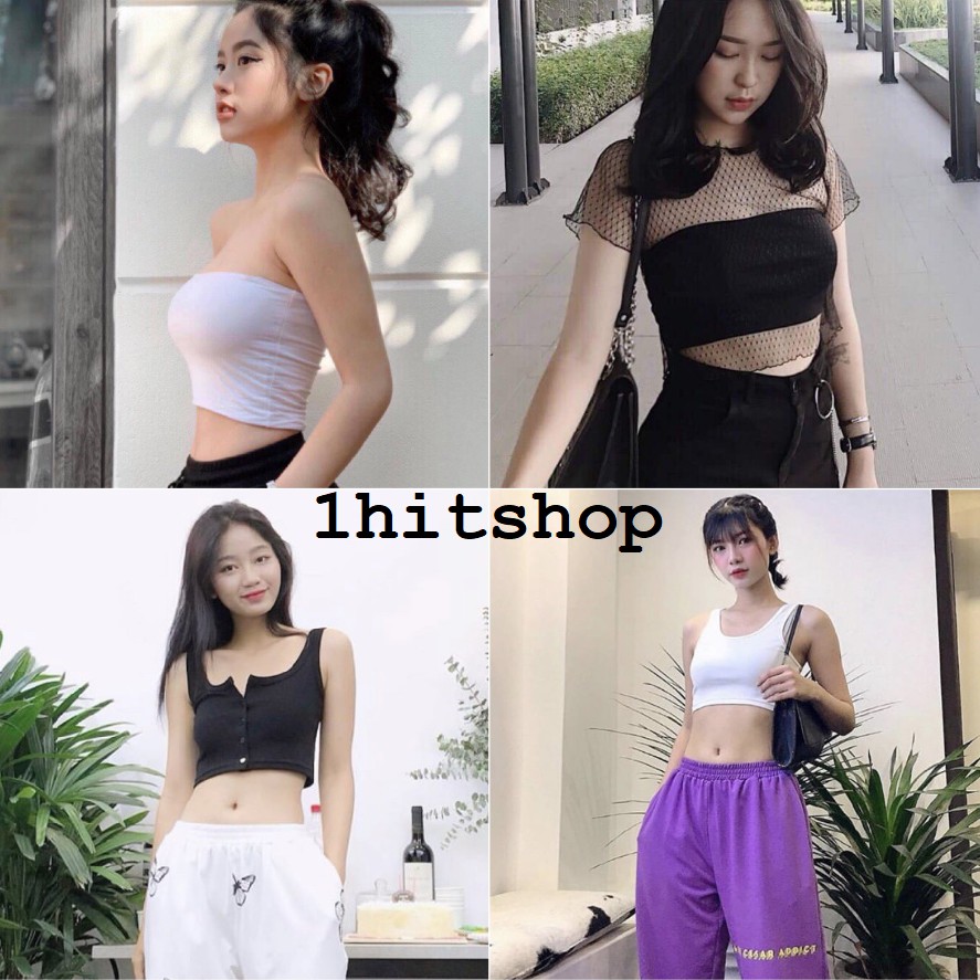 Áo CROPTOP 4 KIỂU Nữ (Dưới 55kg) 1hitshop