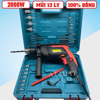 [FREESHIP] Máy khoan đa năng 2000w - TẶNG Phụ kiện - Máy Khoan bê tông, tường, bắt vít, gỗ, kim loại, gạch, siết bulong